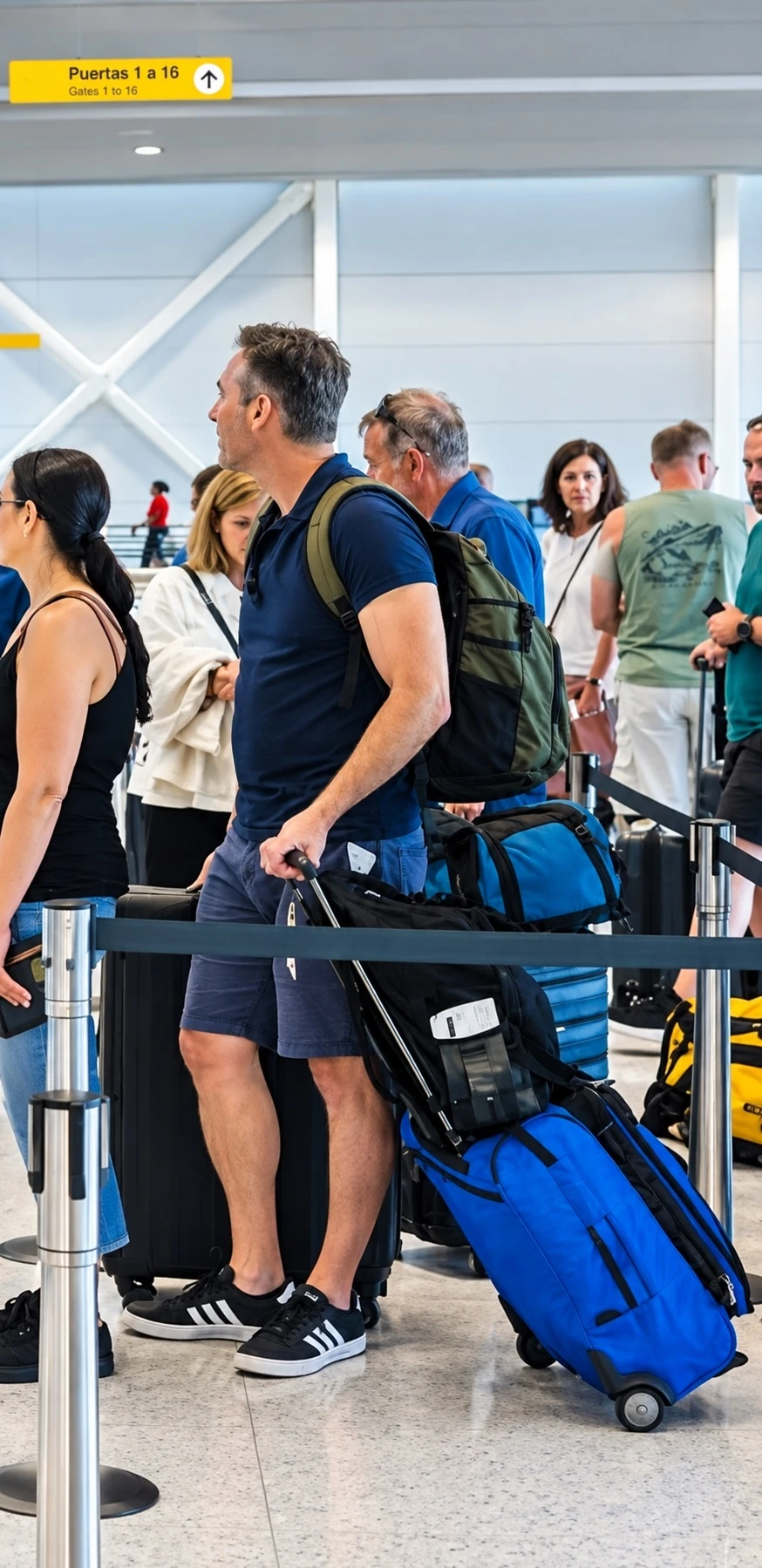 Traveler ready for departure with an Aruba ED Card confirmation